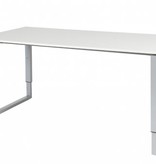 Domino Plus bureau, hoogte instelbaar (62-85cm) met 160x80cm 'zwevend' 20mm blad en O-poot frame