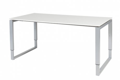 Schaffenburg Domino Plus bureau, hoogte instelbaar (62-85cm) met 160x80cm 'zwevend' 20mm blad en O-poot frame