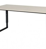 Schaffenburg Domino Plus bureau, hoogte instelbaar (62-85cm) met 160x80cm 'zwevend' 20mm blad en O-poot frame