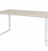 Domino Plus bureau, hoogte instelbaar (62-85cm) met 160x80cm 'zwevend' 20mm blad en O-poot frame