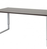 Domino Plus bureau, hoogte instelbaar (62-85cm) met 160x80cm 'zwevend' 20mm blad en O-poot frame