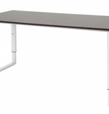 Schaffenburg Domino Plus bureau, hoogte instelbaar (62-85cm) met 160x80cm 'zwevend' 20mm blad en O-poot frame