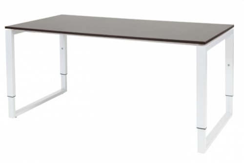 Domino Plus bureau, hoogte instelbaar (62-85cm) met 160x80cm 'zwevend' 20mm blad en O-poot frame