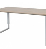 Schaffenburg Domino Plus bureau, hoogte instelbaar (62-85cm) met 160x80cm 'zwevend' 20mm blad en O-poot frame