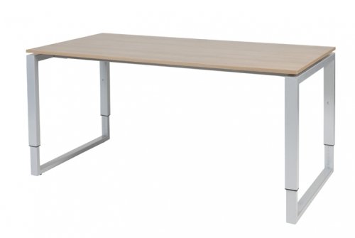 Schaffenburg Domino Plus bureau, hoogte instelbaar (62-85cm) met 160x80cm 'zwevend' 20mm blad en O-poot frame