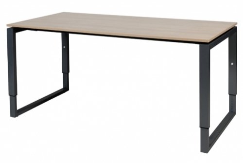 Schaffenburg Domino Plus bureau, hoogte instelbaar (62-85cm) met 160x80cm 'zwevend' 20mm blad en O-poot frame