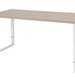 Domino Plus bureau, hoogte instelbaar (62-85cm) met 160x80cm 'zwevend' 20mm blad en O-poot frame