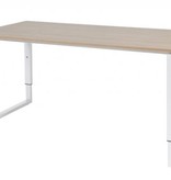 Schaffenburg Domino Plus bureau, hoogte instelbaar (62-85cm) met 160x80cm 'zwevend' 20mm blad en O-poot frame