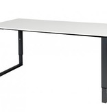 Domino Plus bureau, hoogte instelbaar (62-85cm) met 160x80cm 'zwevend' 20mm blad en O-poot frame