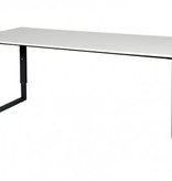 Domino Plus bureau, hoogte instelbaar (62-85cm) met 180x80cm 'zwevend' 20mm blad en O-poot frame