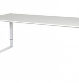 Domino Plus bureau, hoogte instelbaar (62-85cm) met 180x80cm 'zwevend' 20mm blad en O-poot frame