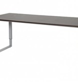 Domino Plus bureau, hoogte instelbaar (62-85cm) met 180x80cm 'zwevend' 20mm blad en O-poot frame
