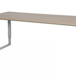 Schaffenburg Domino Plus bureau, hoogte instelbaar (62-85cm) met 180x80cm 'zwevend' 20mm blad en O-poot frame