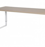 Schaffenburg Domino Plus bureau, hoogte instelbaar (62-85cm) met 180x80cm 'zwevend' 20mm blad en O-poot frame