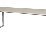 Schaffenburg Domino Plus bureau, hoogte instelbaar (62-85cm) met 200x80cm 'zwevend' 20mm blad en O-poot frame