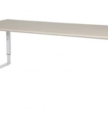 Schaffenburg Domino Plus bureau, hoogte instelbaar (62-85cm) met 200x80cm 'zwevend' 20mm blad en O-poot frame