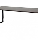 Domino Plus bureau, hoogte instelbaar (62-85cm) met 200x80cm 'zwevend' 20mm blad en O-poot frame