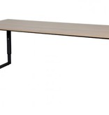 Schaffenburg Domino Plus bureau, hoogte instelbaar (62-85cm) met 200x80cm 'zwevend' 20mm blad en O-poot frame