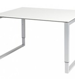 Domino Plus bureau, hoogte instelbaar (62-85cm) met 120x90cm 'zwevend' 20mm blad en O-poot frame