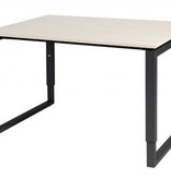 Schaffenburg Domino Plus bureau, hoogte instelbaar (62-85cm) met 120x90cm 'zwevend' 20mm blad en O-poot frame