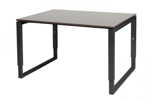 Domino Plus bureau, hoogte instelbaar (62-85cm) met 120x90cm 'zwevend' 20mm blad en O-poot frame