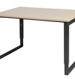 Domino Plus bureau, hoogte instelbaar (62-85cm) met 120x90cm 'zwevend' 20mm blad en O-poot frame