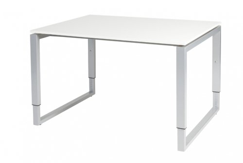 Schaffenburg Domino Plus bureau, hoogte instelbaar (62-85cm) met 120x90cm 'zwevend' 20mm blad en O-poot frame