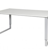 Domino Plus bureau, hoogte instelbaar (62-85cm) met 160x90cm 'zwevend' 20mm blad en O-poot frame