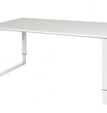 Domino Plus bureau, hoogte instelbaar (62-85cm) met 160x90cm 'zwevend' 20mm blad en O-poot frame
