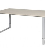 Domino Plus bureau, hoogte instelbaar (62-85cm) met 160x90cm 'zwevend' 20mm blad en O-poot frame