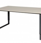 Schaffenburg Domino Plus bureau, hoogte instelbaar (62-85cm) met 160x90cm 'zwevend' 20mm blad en O-poot frame