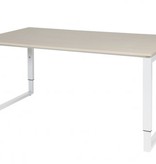 Domino Plus bureau, hoogte instelbaar (62-85cm) met 160x90cm 'zwevend' 20mm blad en O-poot frame