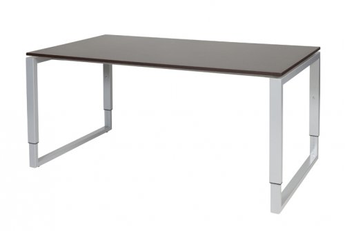 Domino Plus bureau, hoogte instelbaar (62-85cm) met 160x90cm 'zwevend' 20mm blad en O-poot frame
