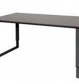 Domino Plus bureau, hoogte instelbaar (62-85cm) met 160x90cm 'zwevend' 20mm blad en O-poot frame