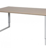 Domino Plus bureau, hoogte instelbaar (62-85cm) met 160x90cm 'zwevend' 20mm blad en O-poot frame