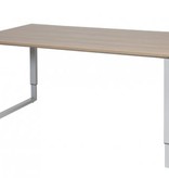 Schaffenburg Domino Plus bureau, hoogte instelbaar (62-85cm) met 160x90cm 'zwevend' 20mm blad en O-poot frame