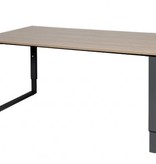 Domino Plus bureau, hoogte instelbaar (62-85cm) met 160x90cm 'zwevend' 20mm blad en O-poot frame