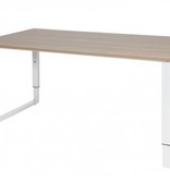 Domino Plus bureau, hoogte instelbaar (62-85cm) met 160x90cm 'zwevend' 20mm blad en O-poot frame