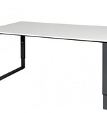 Domino Plus bureau, hoogte instelbaar (62-85cm) met 160x90cm 'zwevend' 20mm blad en O-poot frame