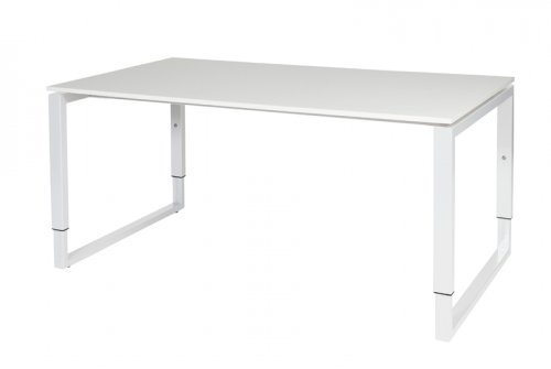 Domino Plus bureau, hoogte instelbaar (62-85cm) met 160x90cm 'zwevend' 20mm blad en O-poot frame