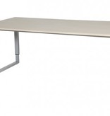 Domino Plus bureau, hoogte instelbaar (62-85cm) met 180x90cm 'zwevend' 20mm blad en O-poot frame