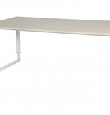 Domino Plus bureau, hoogte instelbaar (62-85cm) met 180x90cm 'zwevend' 20mm blad en O-poot frame