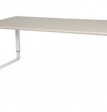 Schaffenburg Domino Plus bureau, hoogte instelbaar (62-85cm) met 180x90cm 'zwevend' 20mm blad en O-poot frame