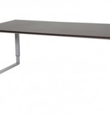 Domino Plus bureau, hoogte instelbaar (62-85cm) met 180x90cm 'zwevend' 20mm blad en O-poot frame