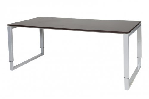 Domino Plus bureau, hoogte instelbaar (62-85cm) met 180x90cm 'zwevend' 20mm blad en O-poot frame