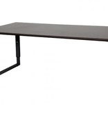 Domino Plus bureau, hoogte instelbaar (62-85cm) met 180x90cm 'zwevend' 20mm blad en O-poot frame