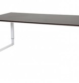 Domino Plus bureau, hoogte instelbaar (62-85cm) met 180x90cm 'zwevend' 20mm blad en O-poot frame
