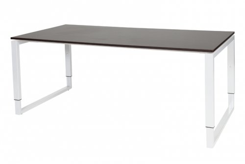 Domino Plus bureau, hoogte instelbaar (62-85cm) met 180x90cm 'zwevend' 20mm blad en O-poot frame
