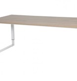 Domino Plus bureau, hoogte instelbaar (62-85cm) met 180x90cm 'zwevend' 20mm blad en O-poot frame