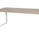 Schaffenburg Domino Plus bureau, hoogte instelbaar (62-85cm) met 180x90cm 'zwevend' 20mm blad en O-poot frame